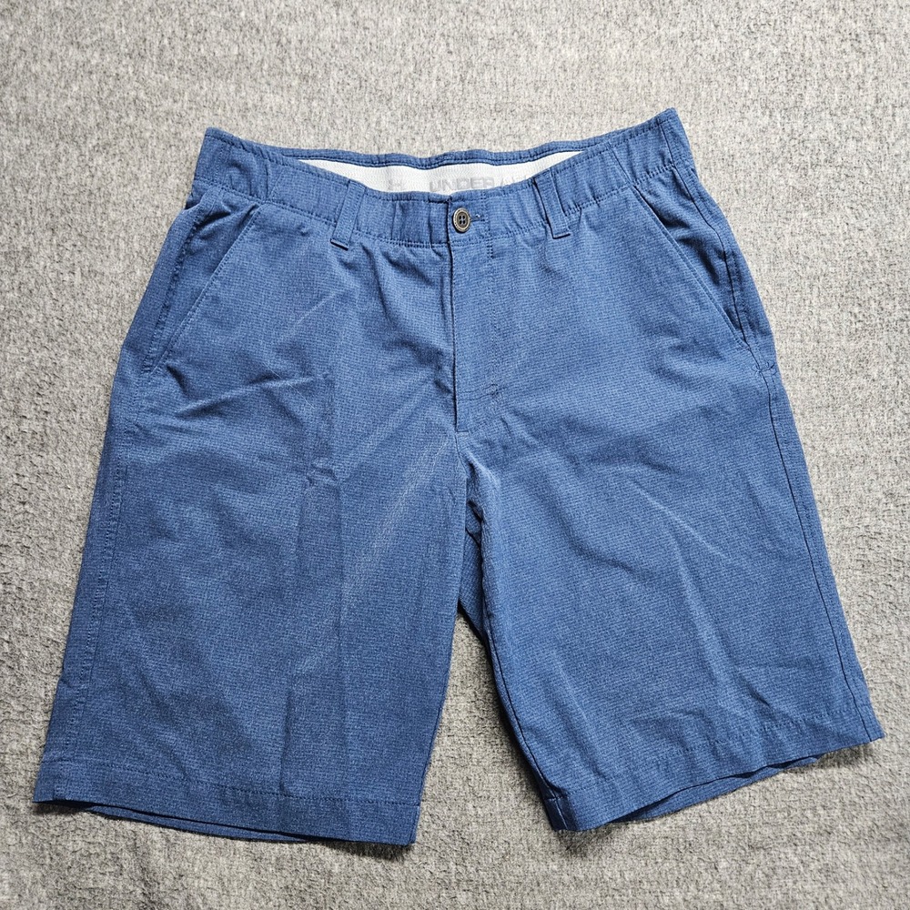 Under Armour Golf Shorts Mens 34 Blue HeatGear Performance 1272358 - Picture 2 of 12